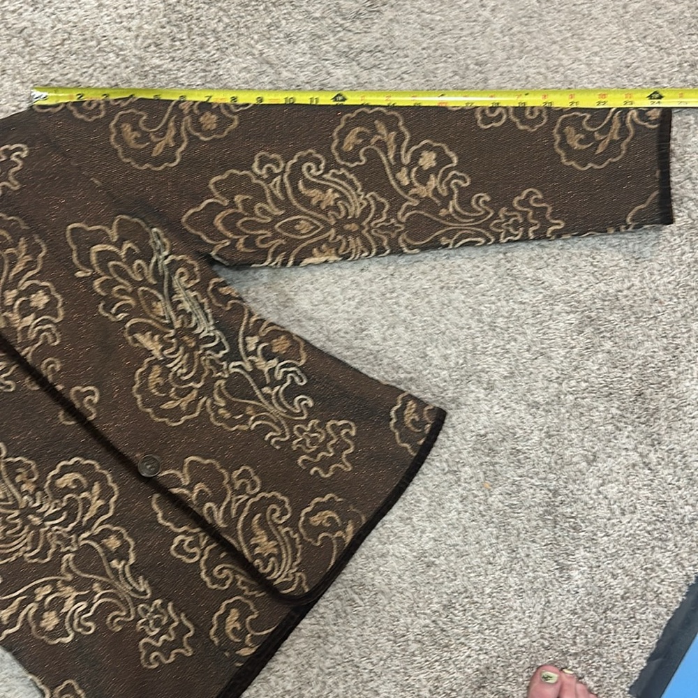 Handmade Brown and Cream Patterned Jacket - Picture 10 of 11